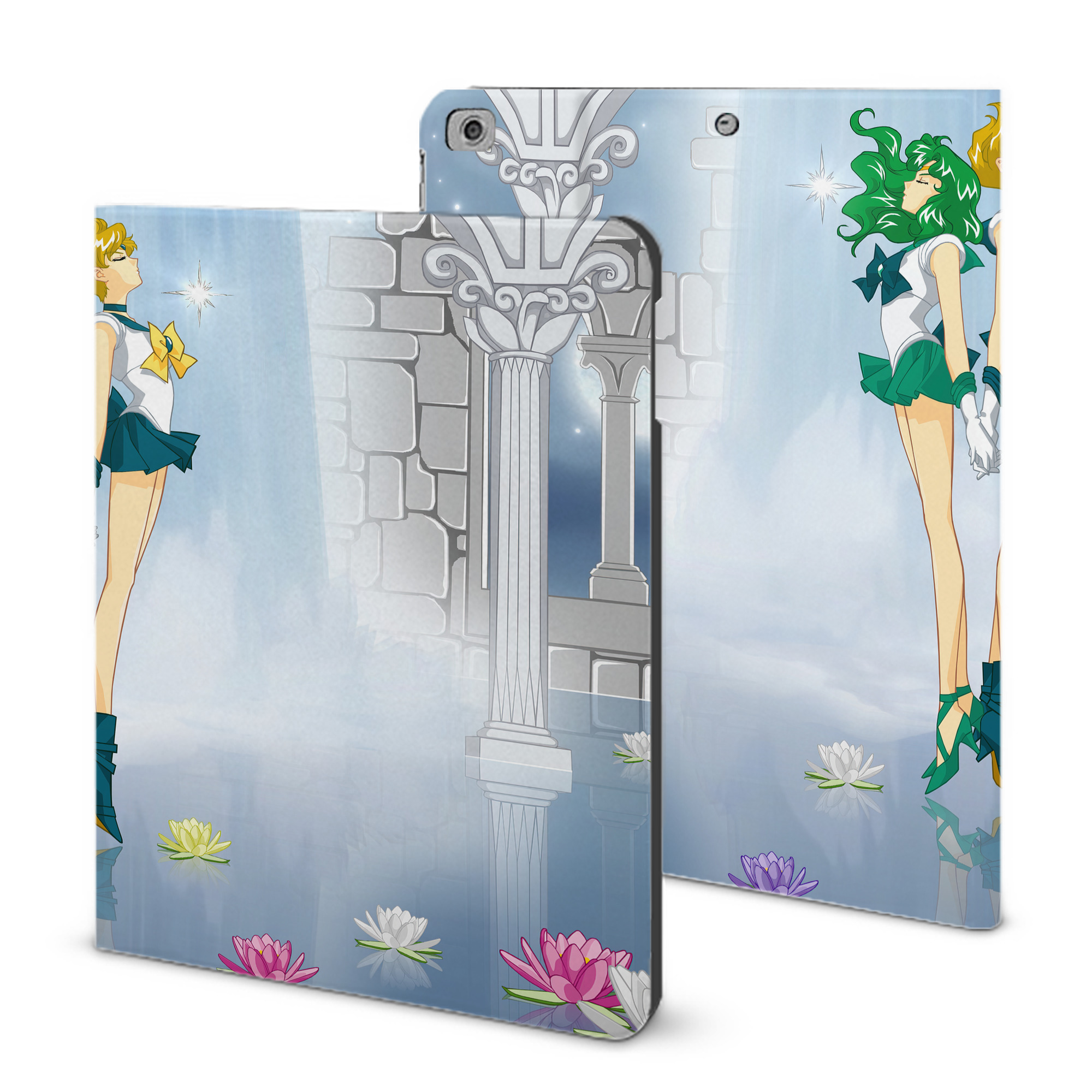 （画像用） 美少女戦士セーラームーン Sailor Moon IPad ケース ブック型 PUレザー TPU 耐衝撃 軽量 薄型 ペン収納なし 全面保護 IPad 各モデル対応